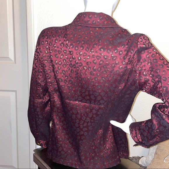 Maroon Animal Print Jacket - Picture 8 of 9